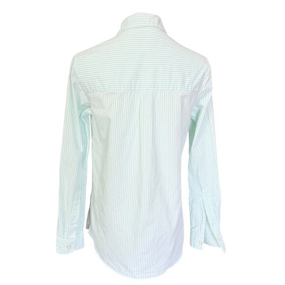 Ellie Mae Marvin Button Down Shirt Size S Beachy Micro-striped in Seafoam Green - Picture 8 of 12